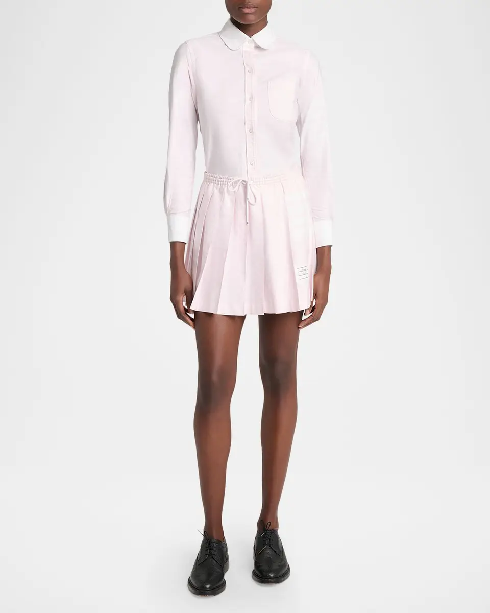 Thom Browne 4-Bar Cotton Drawstring Miniskirt | Thumbnail 2 Thom Browne 4-Bar Cotton Drawstring Miniskirt | Thumbnail 2