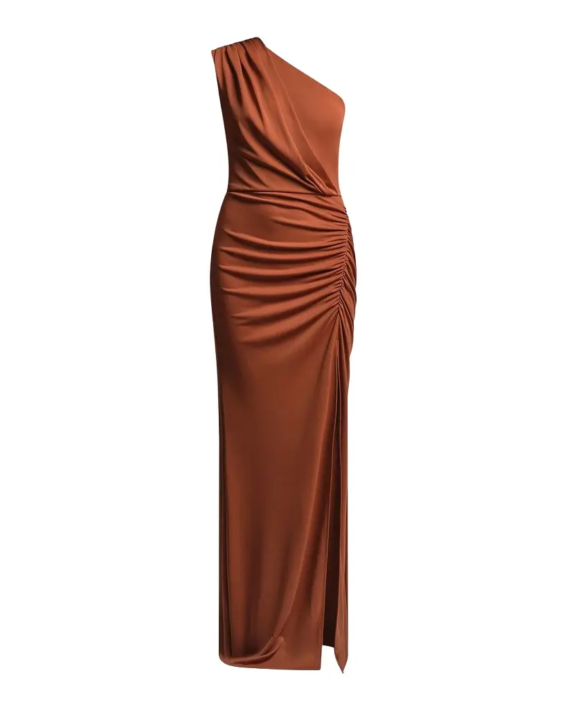 Valentina Draped One-Shoulder Jersey Column Gown Valentina Draped One-Shoulder Jersey Column Gown