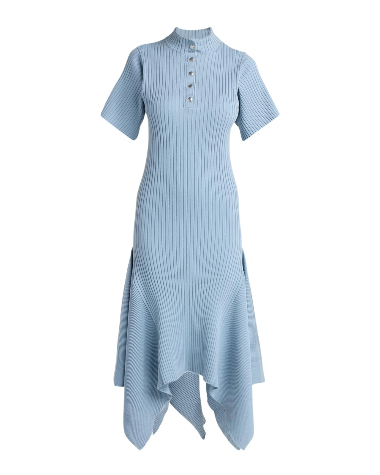 Stella McCartney Rib-Knit Cotton Midi Polo Dress