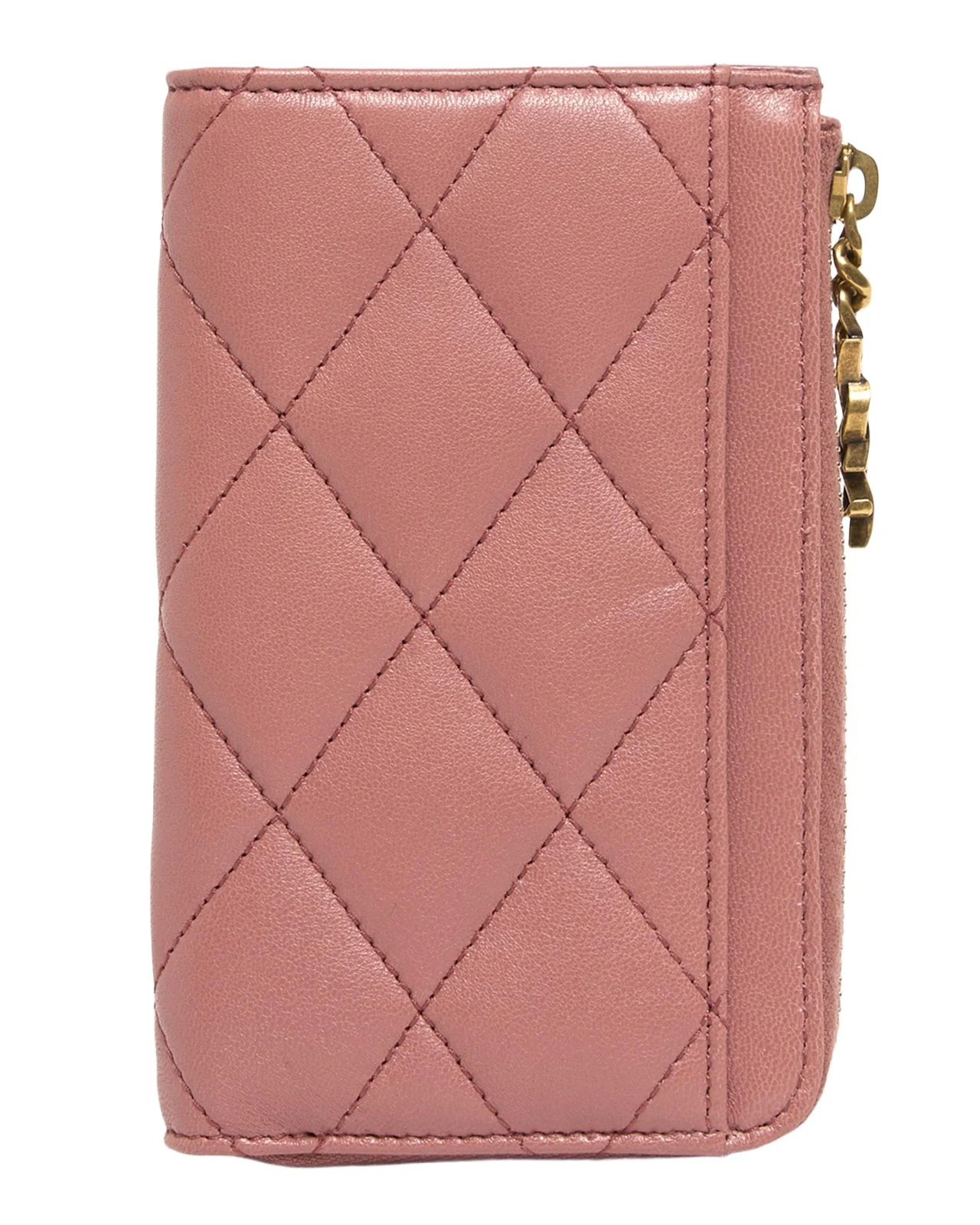 Saint Laurent YSL Bijou Quilted Leather Card Case
