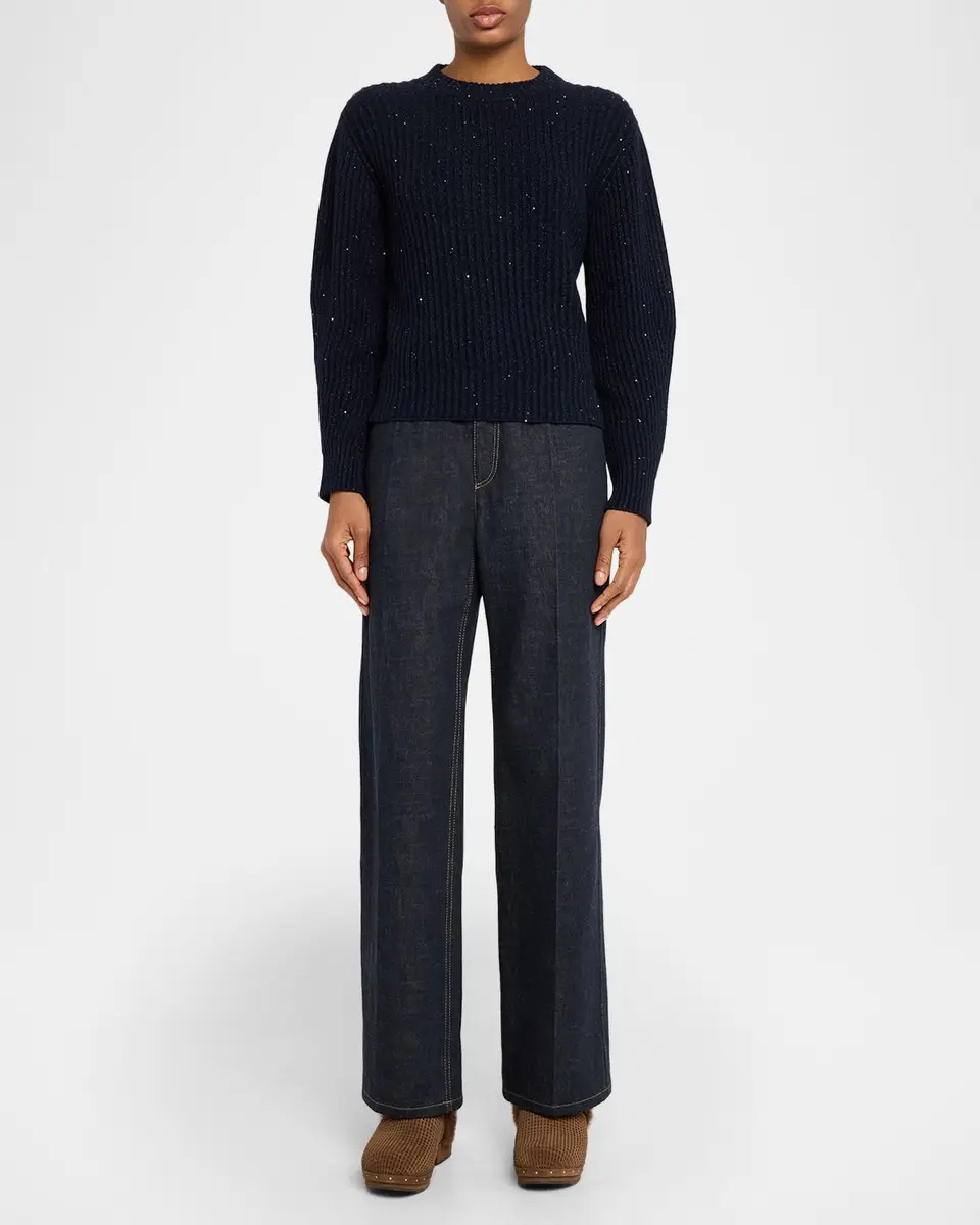 Brunello Cucinelli Perforated Shearling-Trimmed Suede Clogs | Thumbnail 3 Brunello Cucinelli Perforated Shearling-Trimmed Suede Clogs | Thumbnail 3