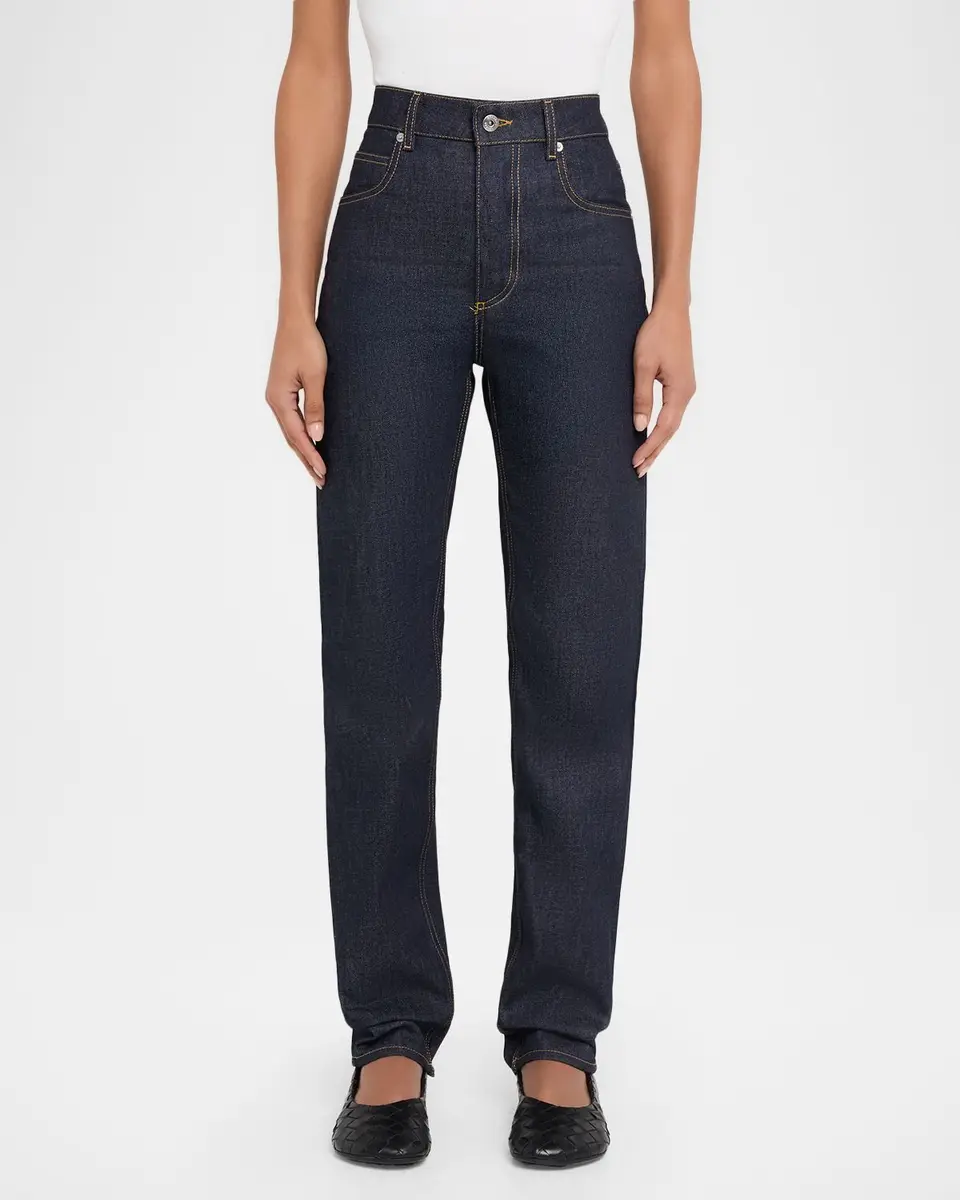 Bottega Veneta Indigo Straight Denim Jeans | Thumbnail 4 Bottega Veneta Indigo Straight Denim Jeans | Thumbnail 4