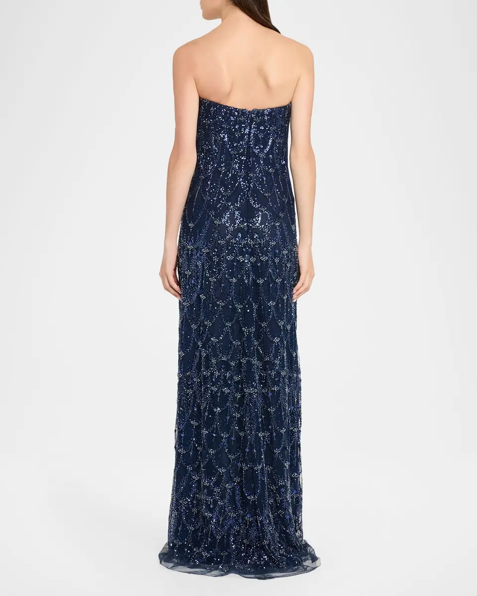 Reem Acra Strapless Crystal Embellished Evening Gown | Thumbnail 3 Reem Acra Strapless Crystal Embellished Evening Gown | Thumbnail 3