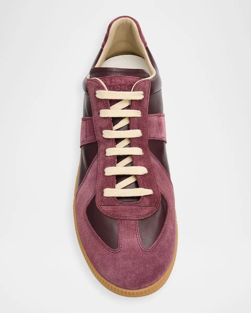 Maison Margiela Men's Replica Leather Low-Top Sneakers | Thumbnail 4 Maison Margiela Men's Replica Leather Low-Top Sneakers | Thumbnail 4