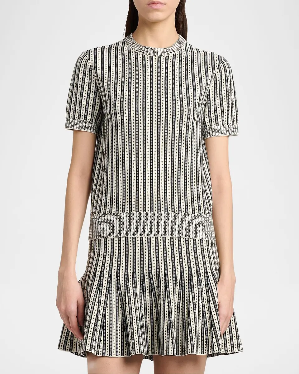 Alexander McQueen Jacquard Striped Crewneck Top | Thumbnail 4 Alexander McQueen Jacquard Striped Crewneck Top | Thumbnail 4