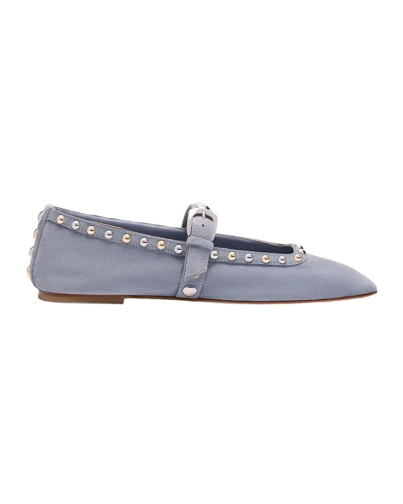 Perry Studded Suede Mary Jane Ballerina Flats Perry Studded Suede Mary Jane Ballerina Flats