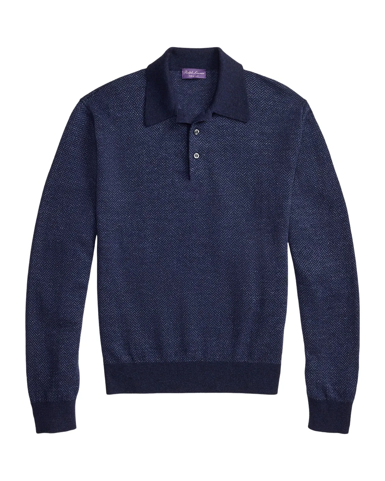 Men's Linen-Cashmere Polo Sweater Men's Linen-Cashmere Polo Sweater
