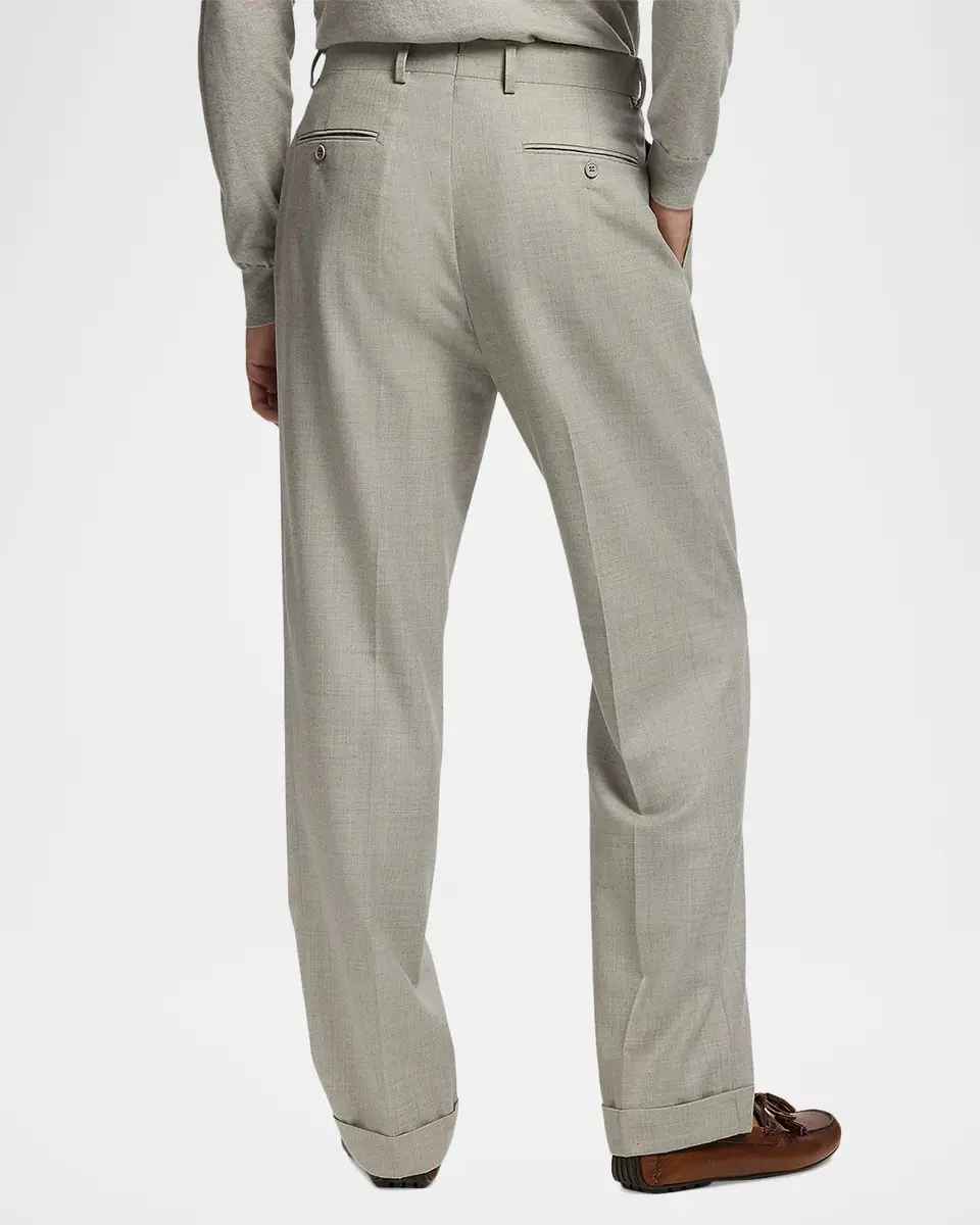 Ralph Lauren Purple Label Men's Gregory Hand-Tailored Wool Trousers | Thumbnail 3 Ralph Lauren Purple Label Men's Gregory Hand-Tailored Wool Trousers | Thumbnail 3