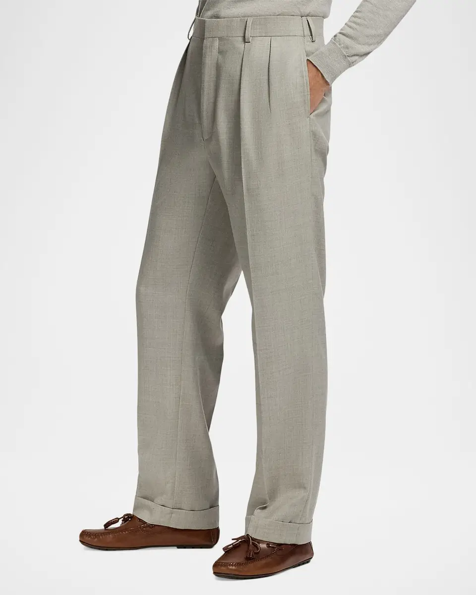 Ralph Lauren Purple Label Men's Gregory Hand-Tailored Wool Trousers | Thumbnail 6 Ralph Lauren Purple Label Men's Gregory Hand-Tailored Wool Trousers | Thumbnail 6