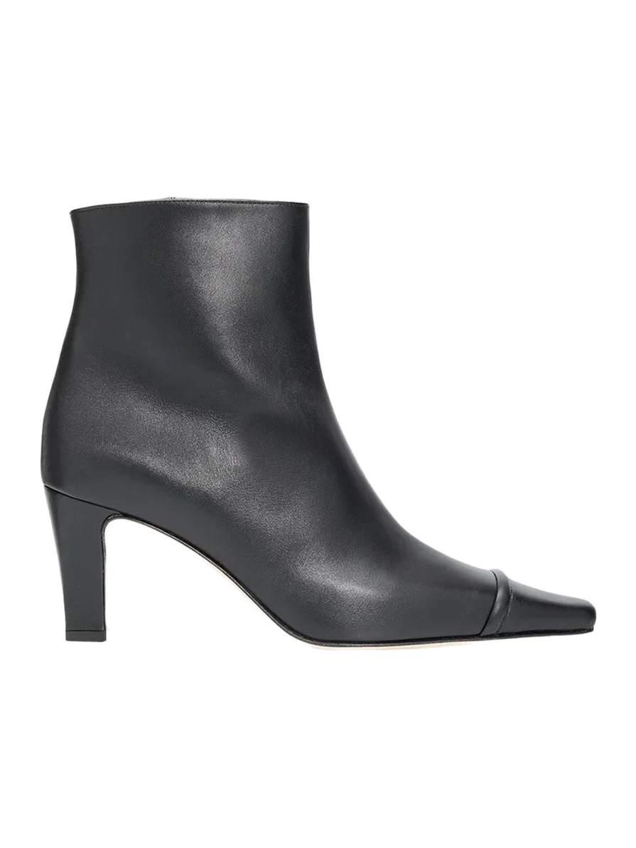 Manolo Blahnik Vivecal Leather Ankle Boots