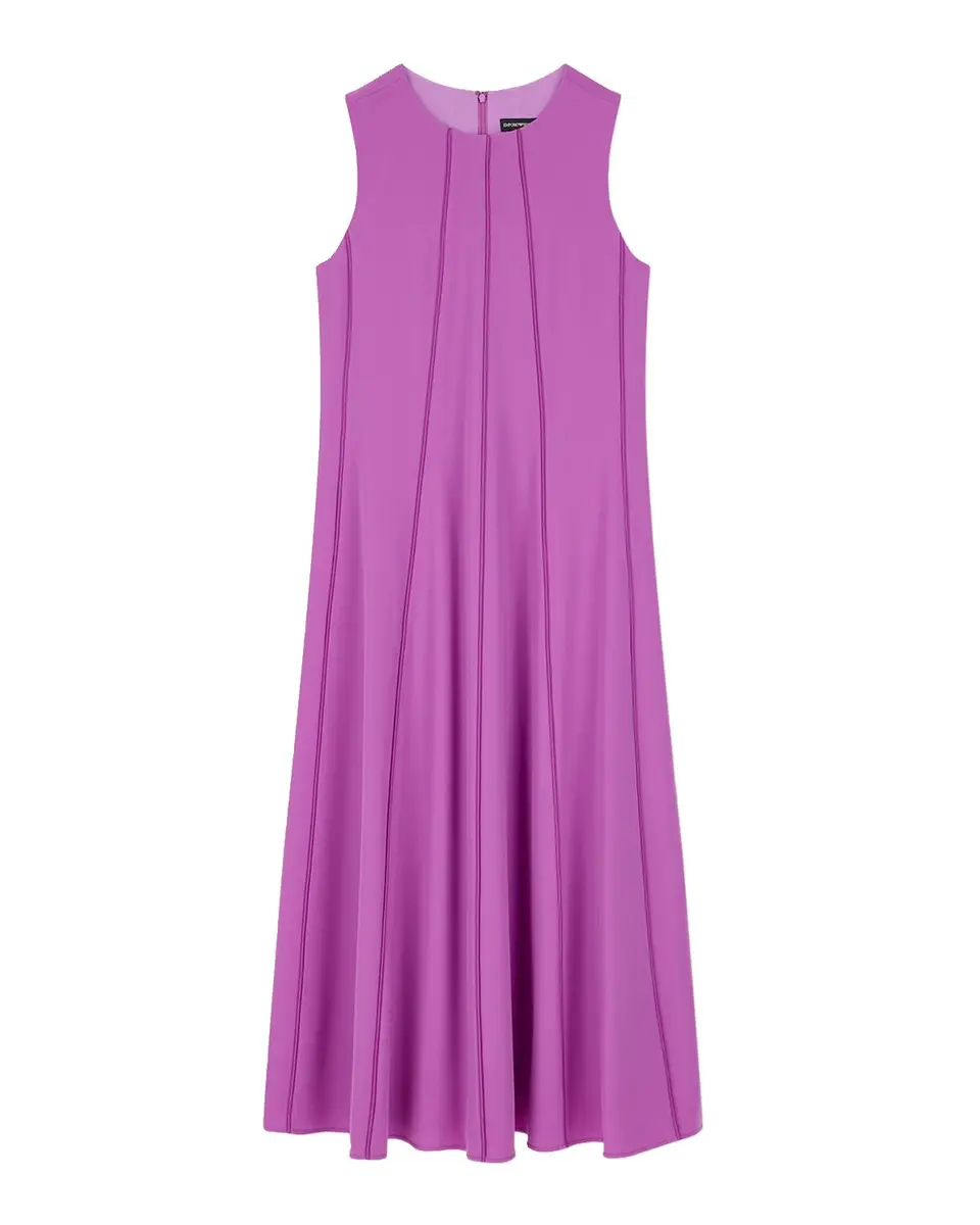 Emporio Armani Sleeveless Midi Dress in Techno Cady | Thumbnail 3