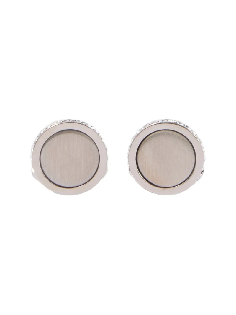 Silver cufflinks with crystals Silver cufflinks with crystals
