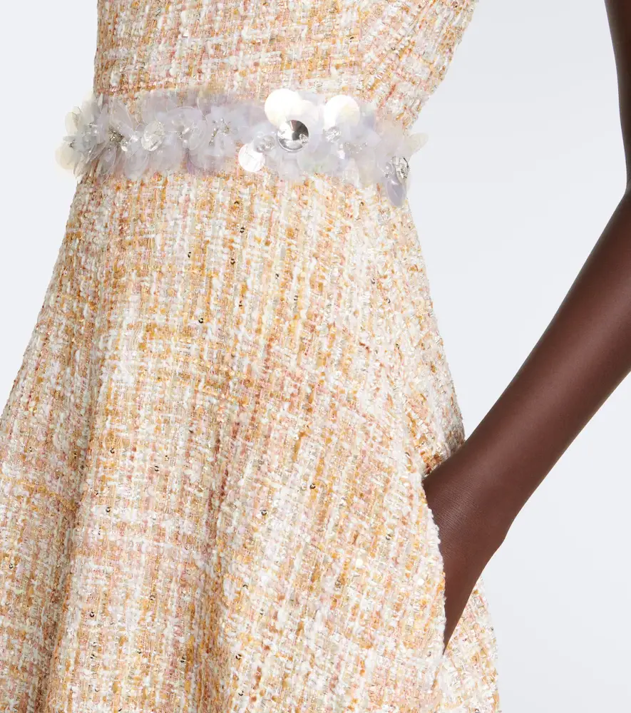 Safiyaa Maisie embellished tweed midi dress | Thumbnail 4 Safiyaa Maisie embellished tweed midi dress | Thumbnail 4