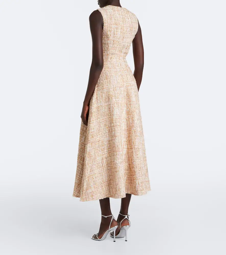 Safiyaa Maisie embellished tweed midi dress | Thumbnail 5 Safiyaa Maisie embellished tweed midi dress | Thumbnail 5