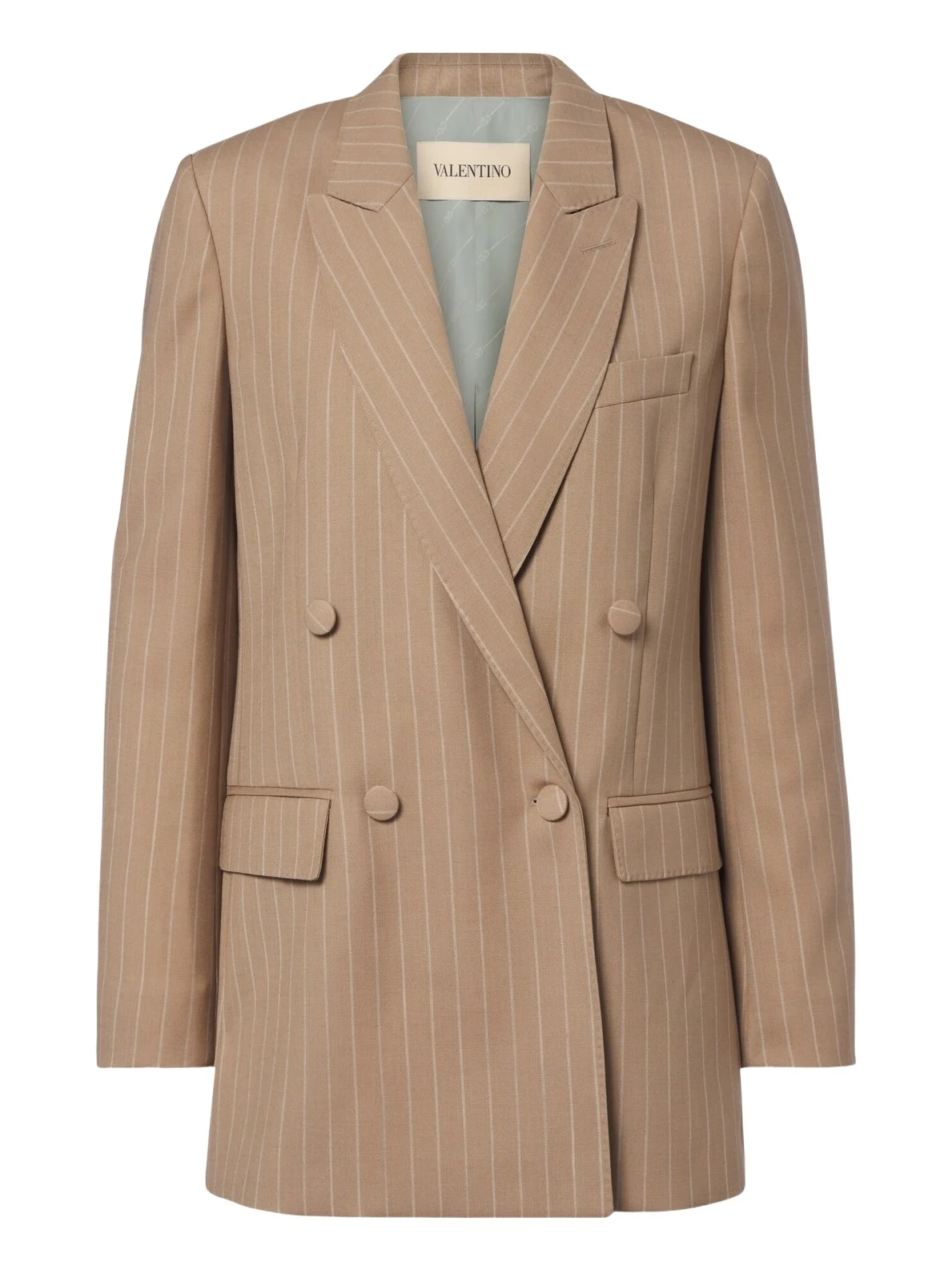 Valentino Garavani Pinstripe virgin wool double-breasted blazer