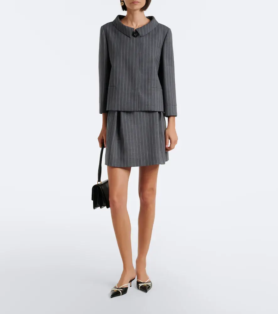 Valentino Garavani Pinstripe virgin wool miniskirt | Thumbnail 2 Valentino Garavani Pinstripe virgin wool miniskirt | Thumbnail 2