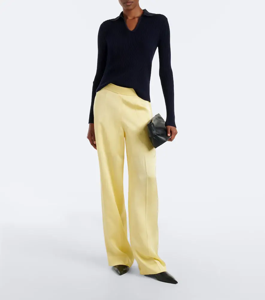Jil Sander Cutout ribbed-knit wool polo sweater | Thumbnail 3
