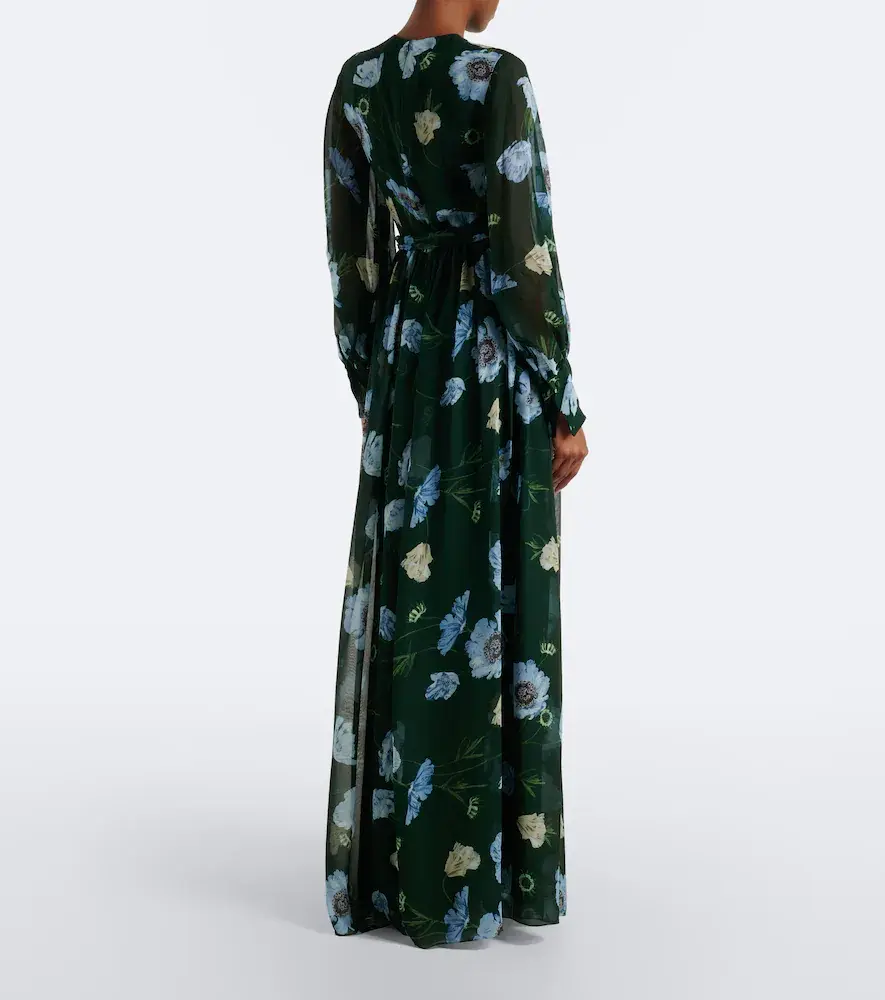 Erdem Floral silk voile gown | Thumbnail 6 Erdem Floral silk voile gown | Thumbnail 6