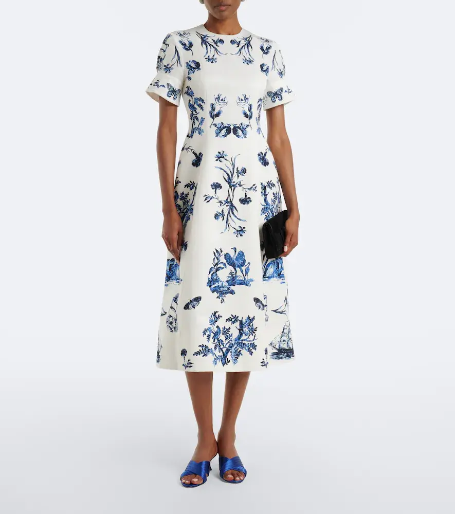Erdem Floral cotton-blend faille midi dress | Thumbnail 4 Erdem Floral cotton-blend faille midi dress | Thumbnail 4