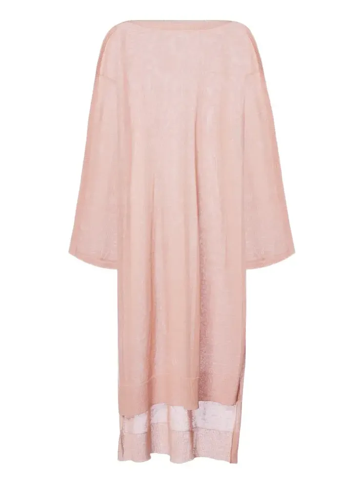 ALAÏA Knitted linen and silk kaftan