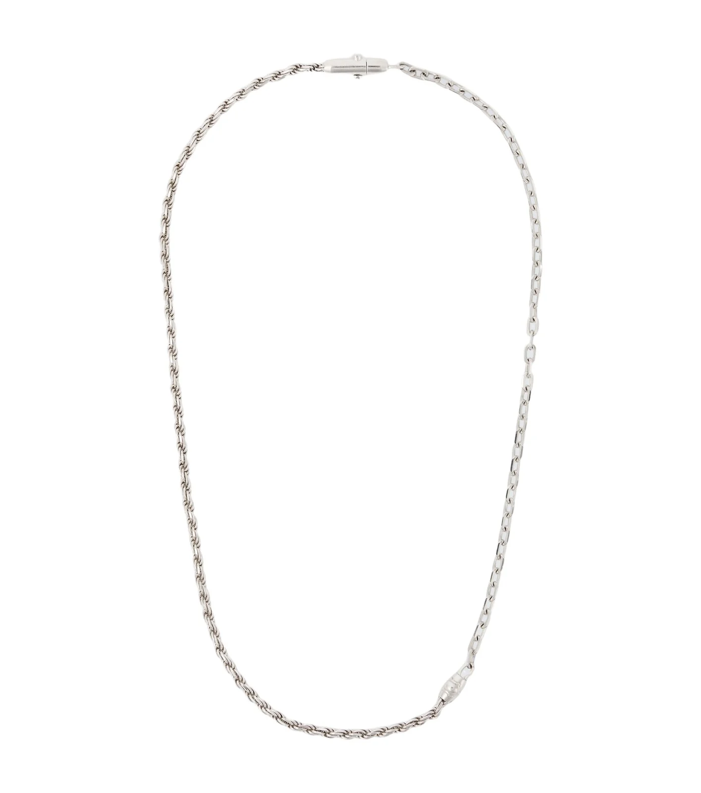 Bottega Veneta Sterling silver chain necklace