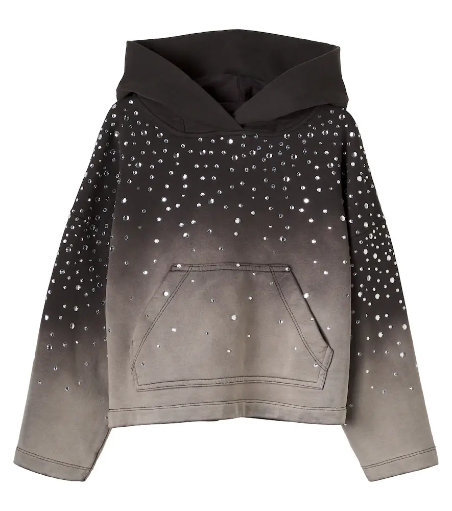 Monnalisa Embellished cotton jersey hoodie | Image 1 Monnalisa Embellished cotton jersey hoodie | Image 1