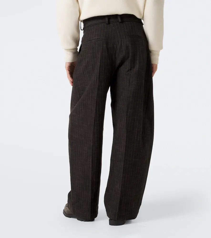 Studio Nicholson Checked cotton and wool-blend wide-leg pants | Thumbnail 2 Studio Nicholson Checked cotton and wool-blend wide-leg pants | Thumbnail 2