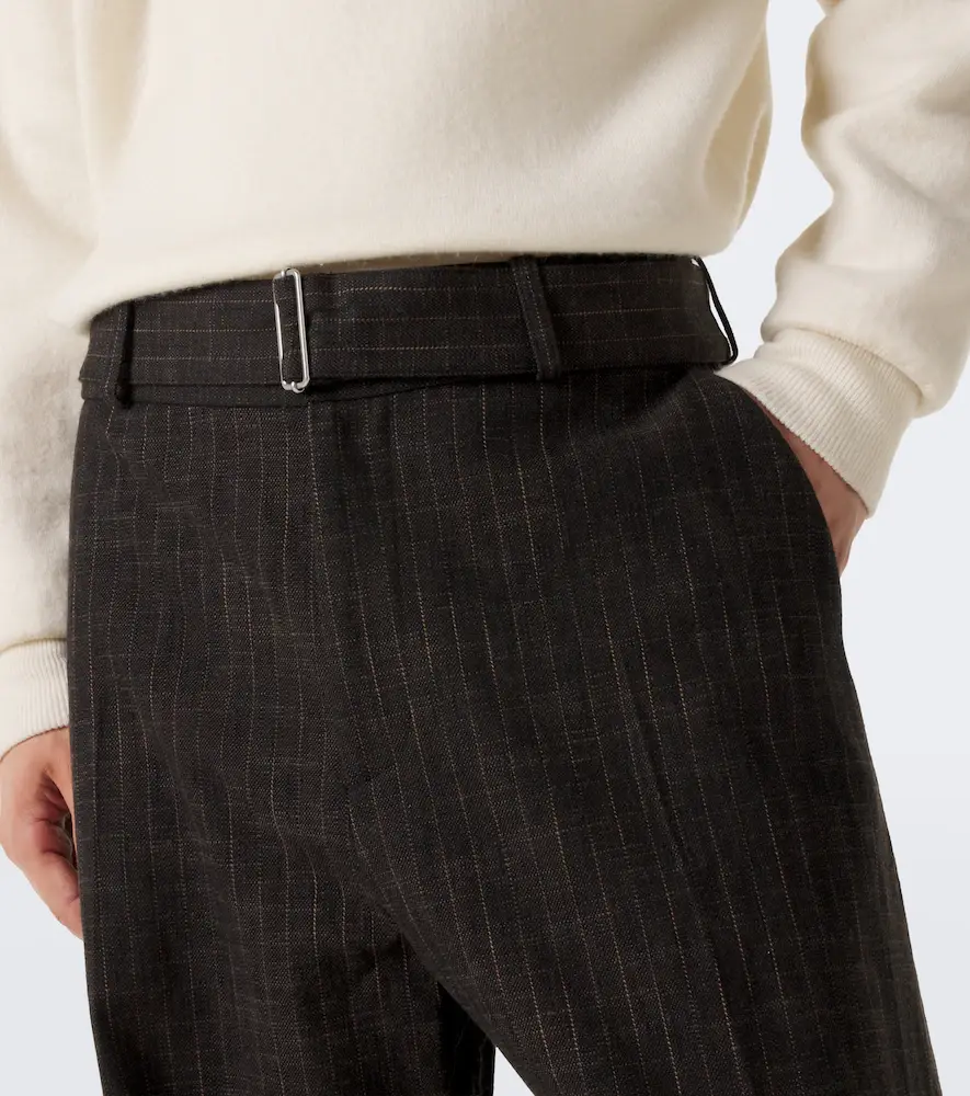 Studio Nicholson Checked cotton and wool-blend wide-leg pants | Thumbnail 3 Studio Nicholson Checked cotton and wool-blend wide-leg pants | Thumbnail 3