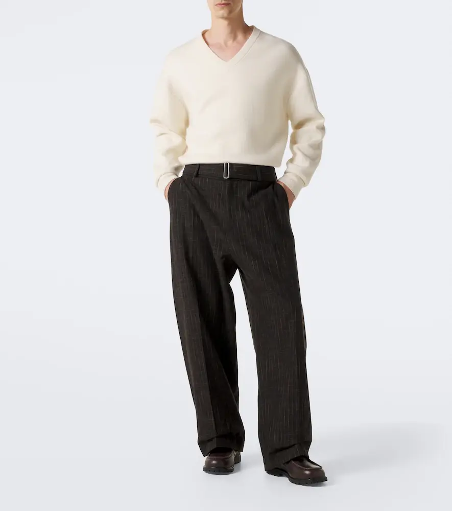 Studio Nicholson Checked cotton and wool-blend wide-leg pants | Thumbnail 5 Studio Nicholson Checked cotton and wool-blend wide-leg pants | Thumbnail 5
