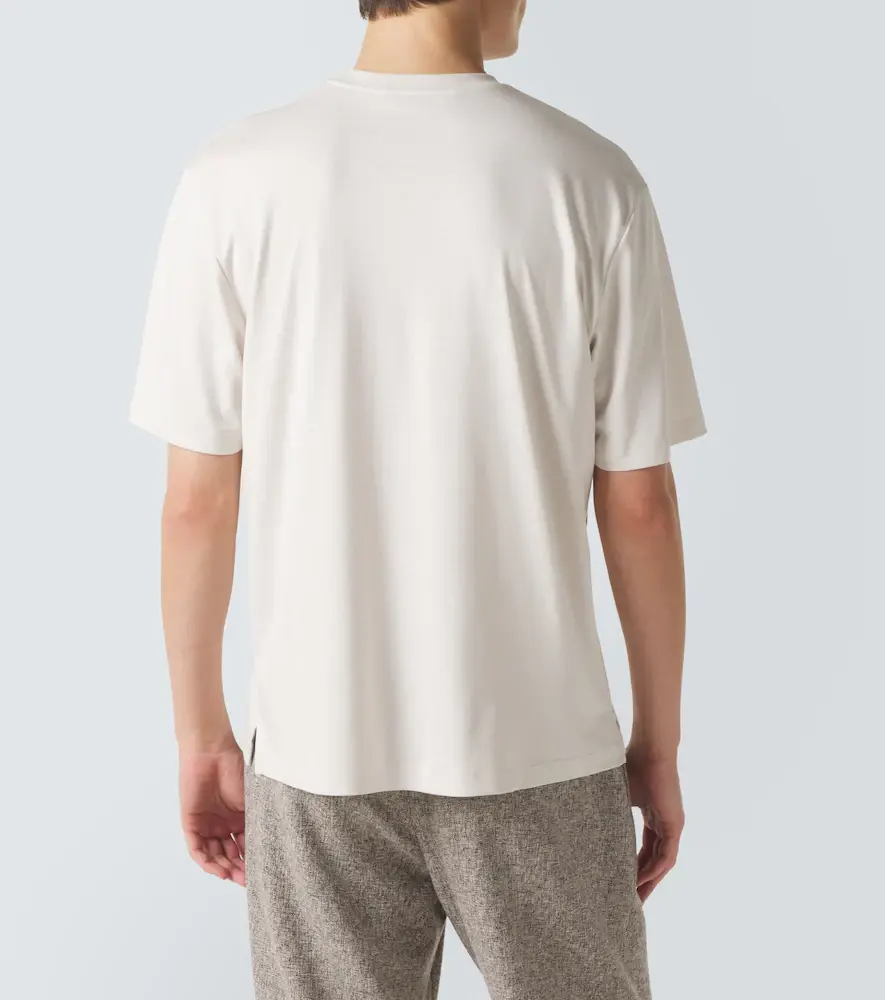 AGNONA Cotton and silk jersey T-shirt | Thumbnail 3 AGNONA Cotton and silk jersey T-shirt | Thumbnail 3