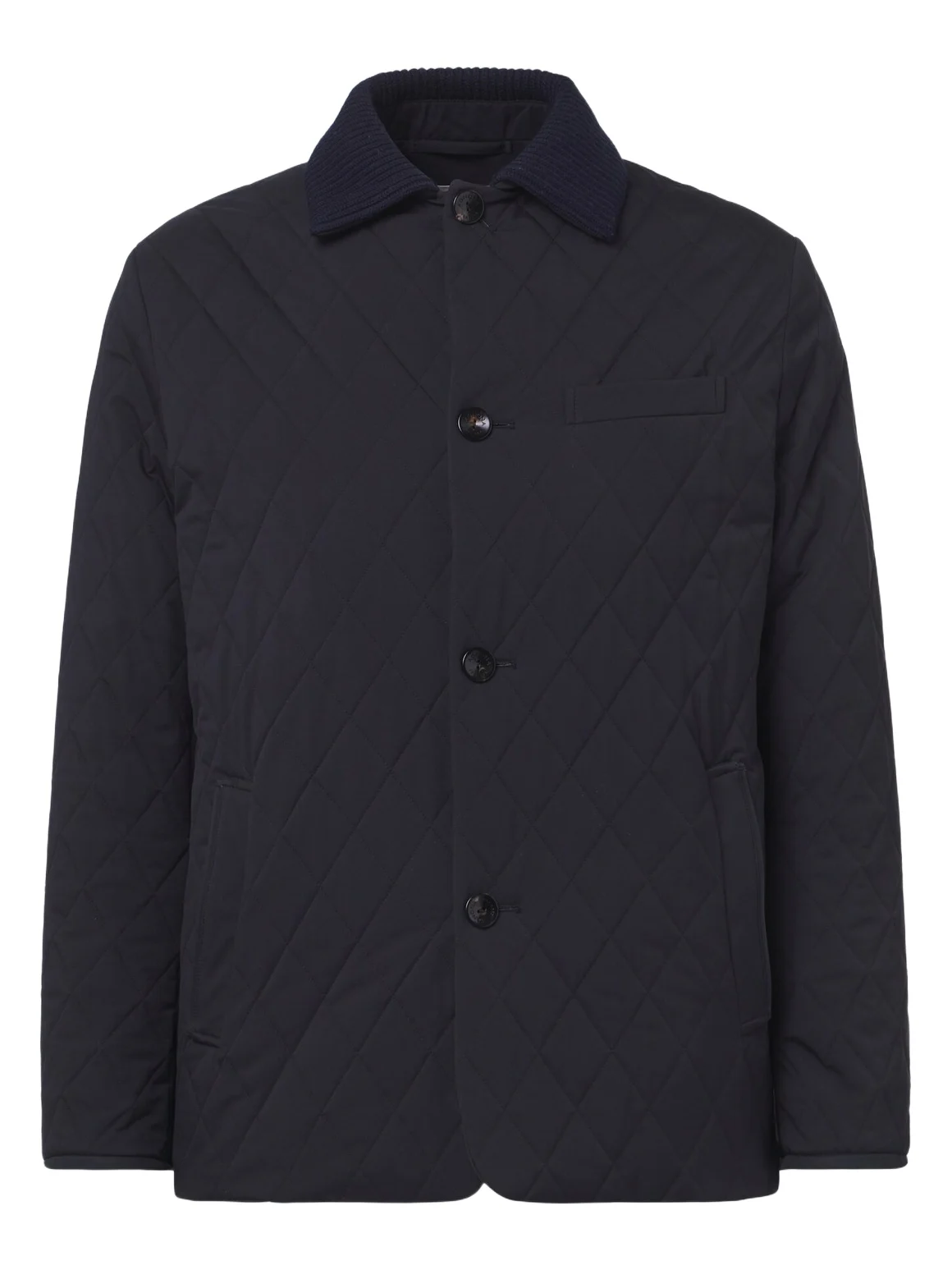 Quilted wool-trimmed jacket Quilted wool-trimmed jacket