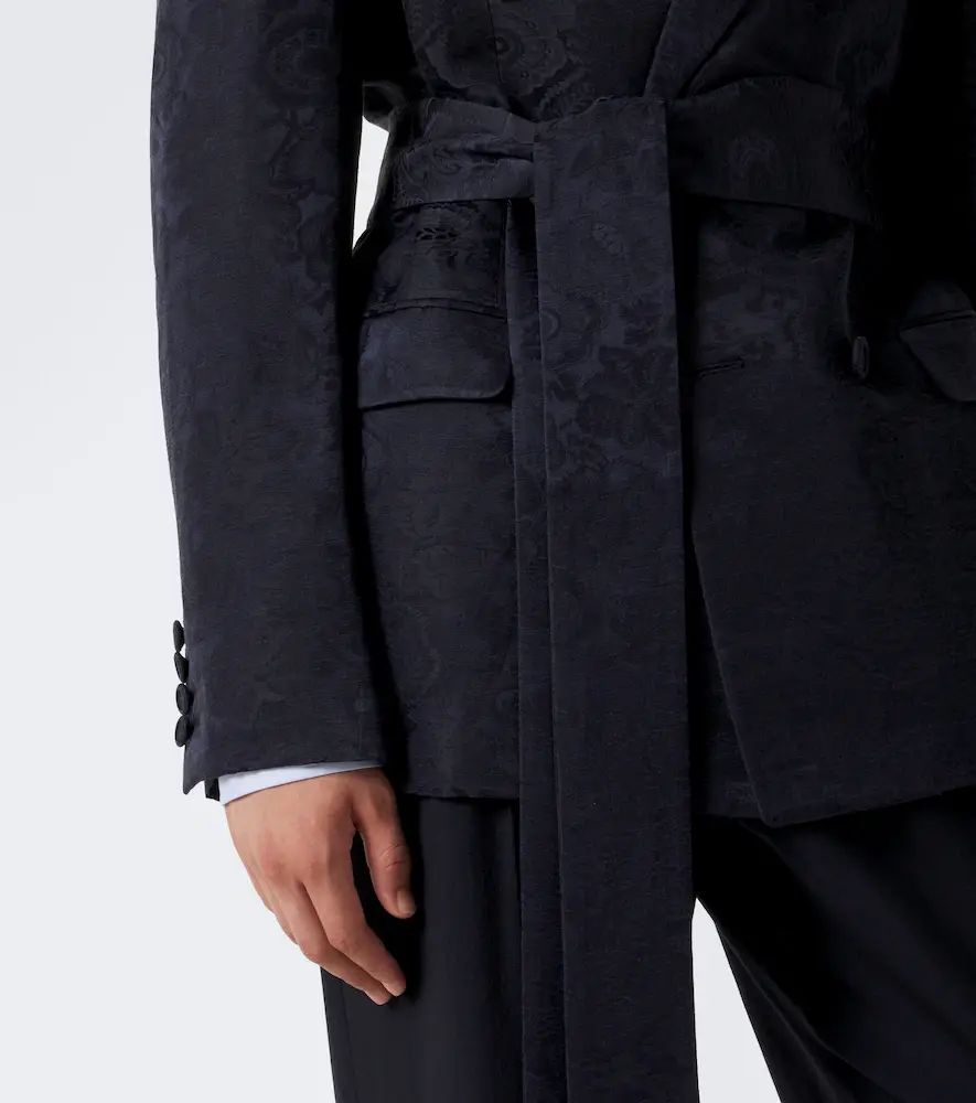 Valentino Garavani Floral jacquard linen and silk blazer | Thumbnail 7