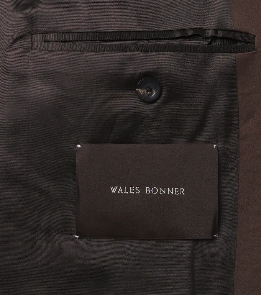 Wales Bonner Atto satin-trimmed virgin wool blazer | Thumbnail 2 Wales Bonner Atto satin-trimmed virgin wool blazer | Thumbnail 2