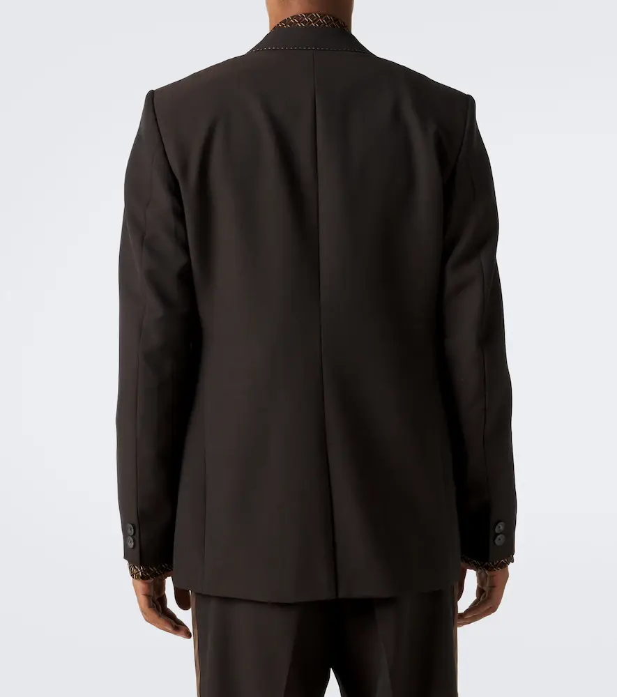 Wales Bonner Atto satin-trimmed virgin wool blazer | Thumbnail 6 Wales Bonner Atto satin-trimmed virgin wool blazer | Thumbnail 6