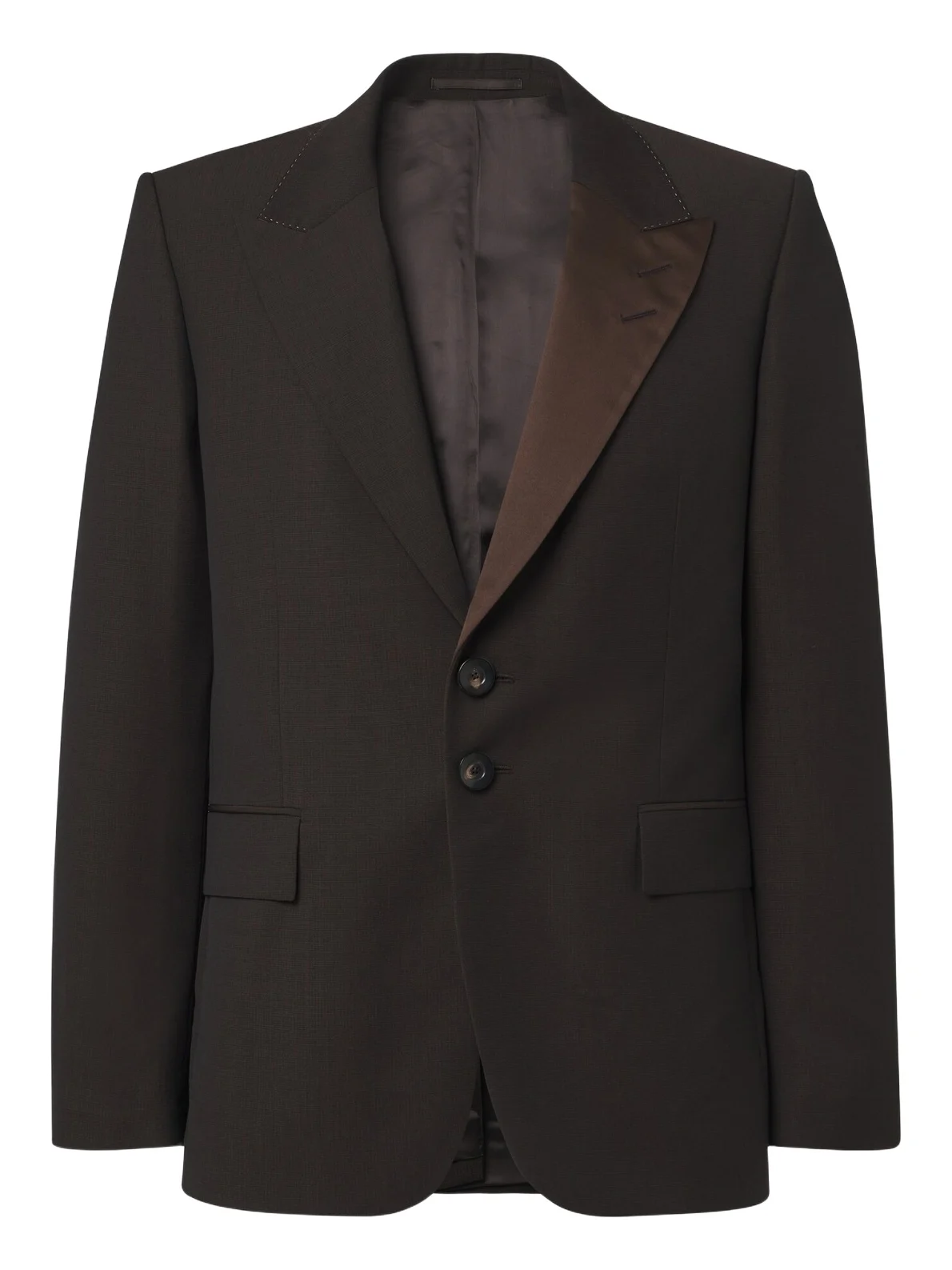 Atto satin-trimmed virgin wool blazer