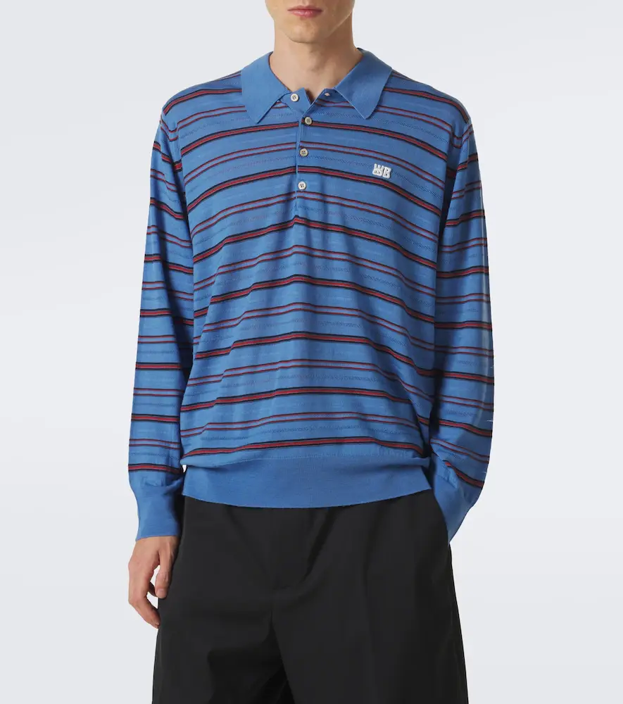 Wales Bonner Beam striped wool polo sweater | Thumbnail 4