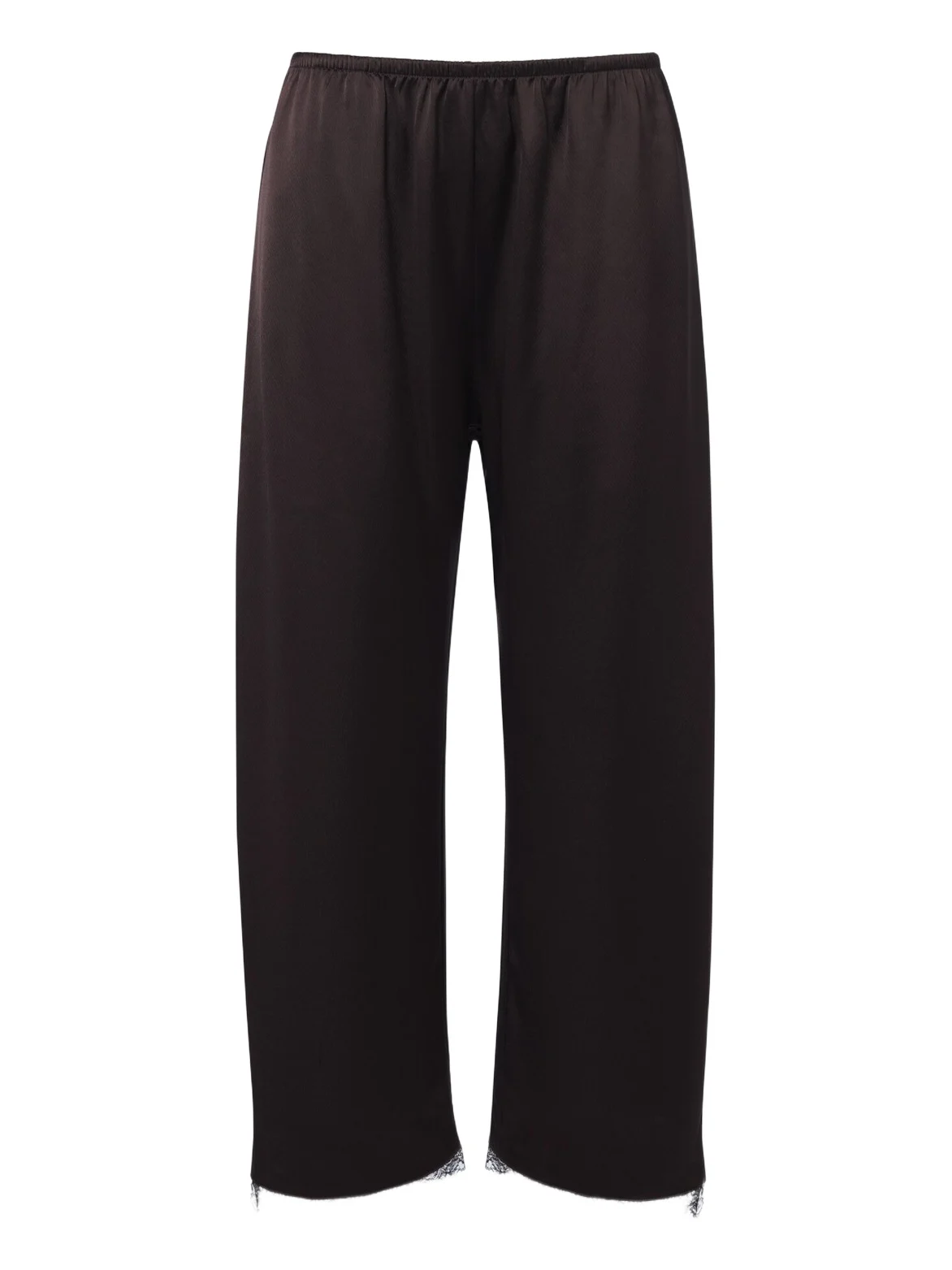 Barb lace-trimmed satin wide-leg pants Barb lace-trimmed satin wide-leg pants