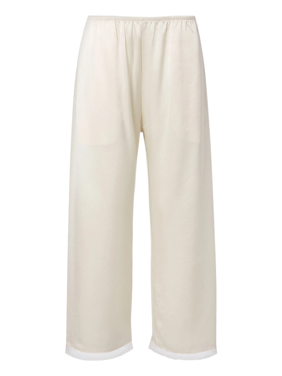 Barb lace-trimmed satin wide-leg pants Barb lace-trimmed satin wide-leg pants