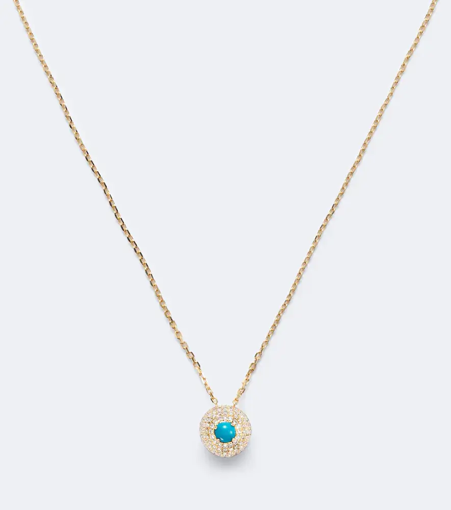 Suzanne Kalan Evil Eye 18kt gold pendant necklace with diamonds and turquoise | Thumbnail 2 Suzanne Kalan Evil Eye 18kt gold pendant necklace with diamonds and turquoise | Thumbnail 2