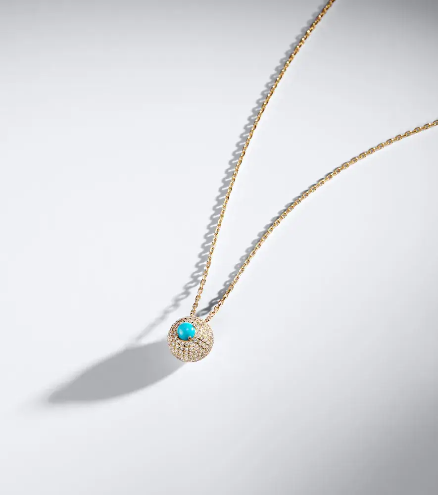 Suzanne Kalan Evil Eye 18kt gold pendant necklace with diamonds and turquoise | Thumbnail 6 Suzanne Kalan Evil Eye 18kt gold pendant necklace with diamonds and turquoise | Thumbnail 6