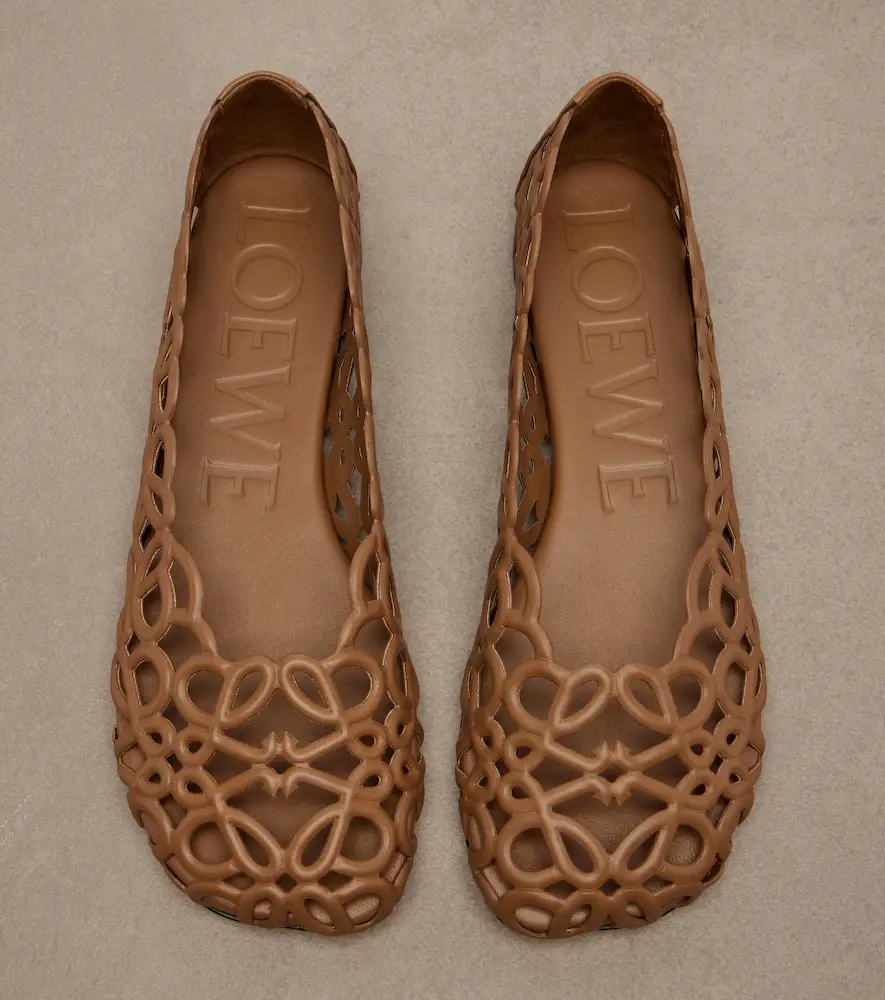 Loewe Petal Anagram leather ballet flats | Thumbnail 4