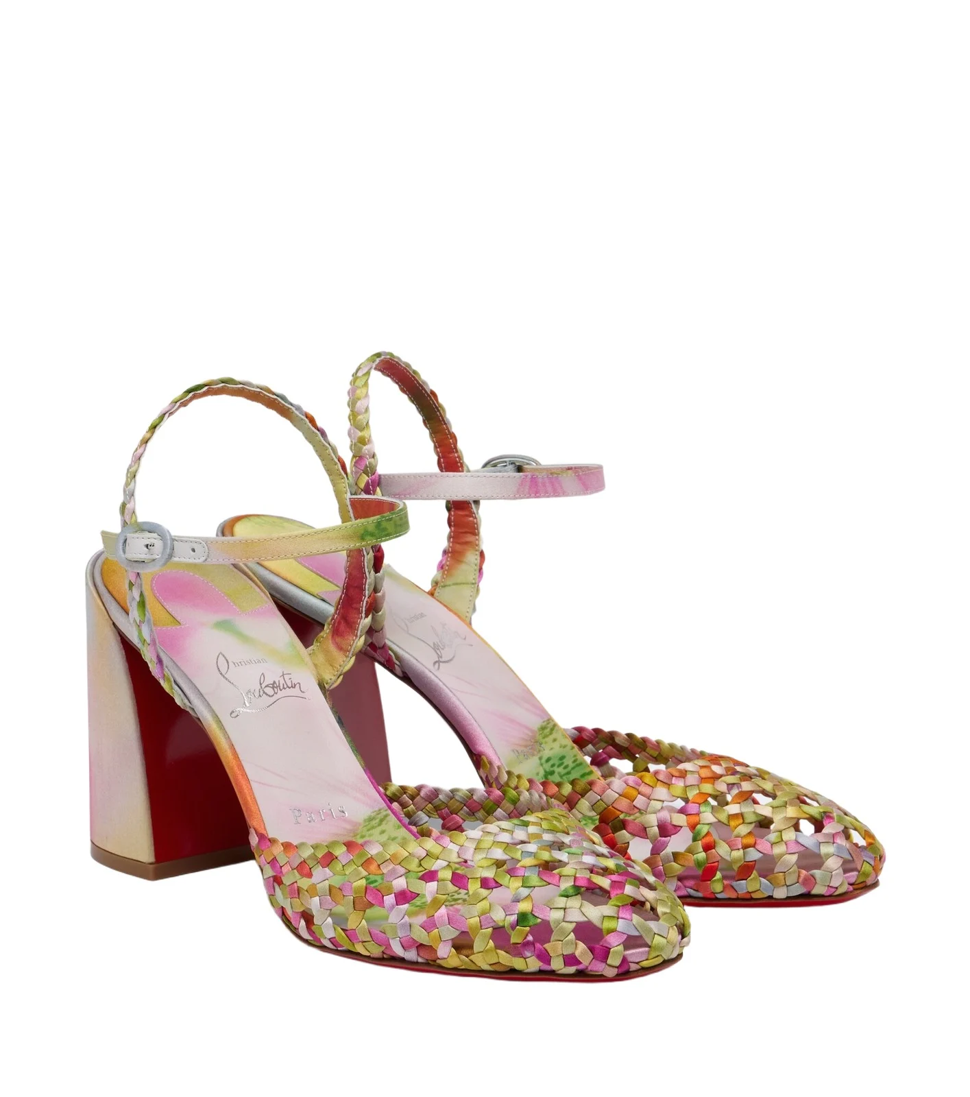 Christian Louboutin Jane Nandina crêpe satin pumps