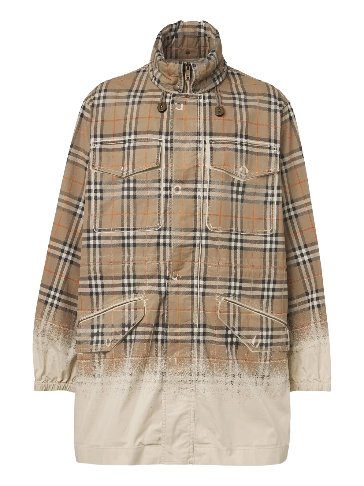Burberry Check cotton gabardine parka