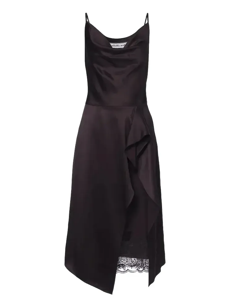 Acne Studios Lace-trimmed satin slip dress
