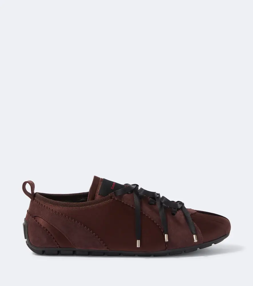 Simone Rocha Ballerina Grip suede-trimmed satin sneakers | Thumbnail 4