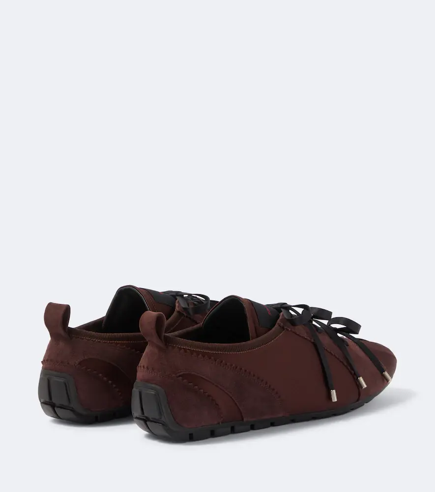 Simone Rocha Ballerina Grip suede-trimmed satin sneakers | Thumbnail 5