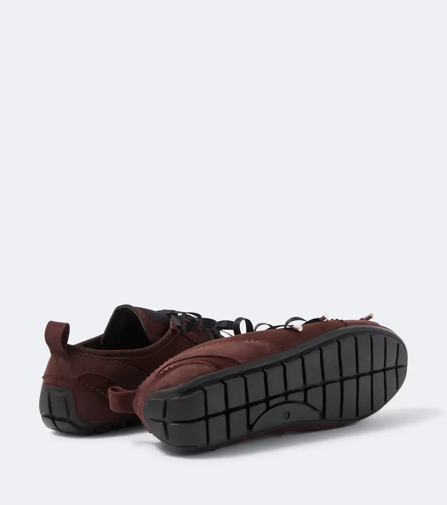 Simone Rocha Ballerina Grip suede-trimmed satin sneakers | Thumbnail 6