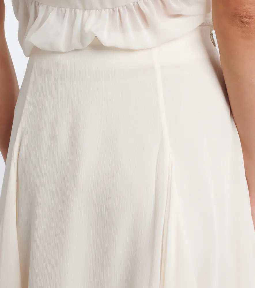 Xu Zhi Asymmetric lace-trimmed midi skirt | Thumbnail 2