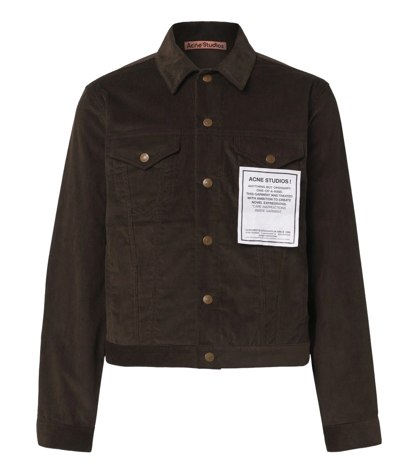 Acne Studios Patch-appliqué cotton corduroy jacket