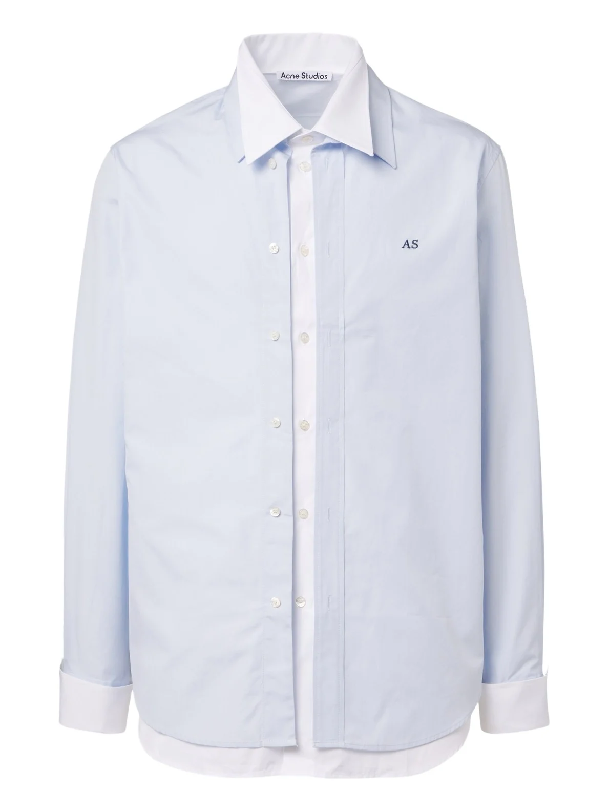 Acne Studios Layered cotton poplin shirt